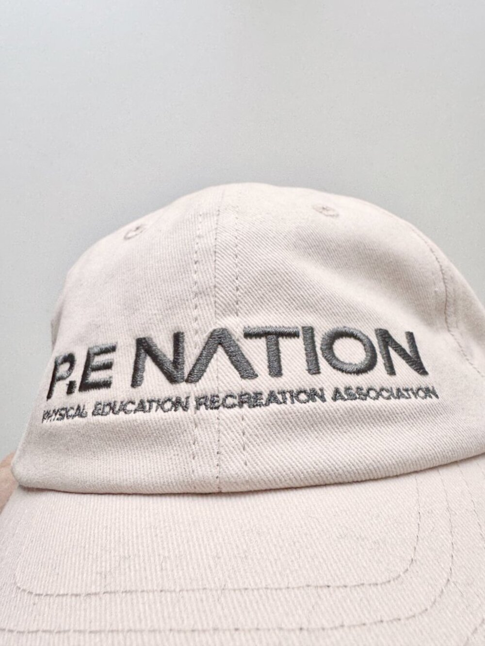 NWT P.E NATION Homage Pink Cotton Canvas Embroidered Baseball Cap Hat, One Size - Picture 5 of 14
